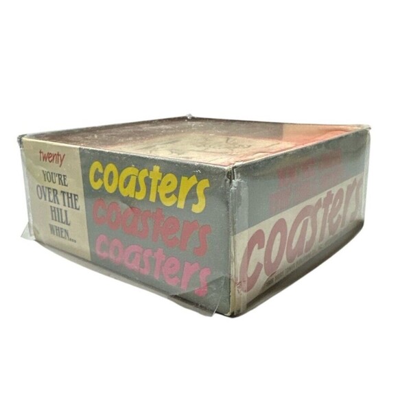 Vintage 1989 "You're OVER THE HILL When..." 16 Cardboard Drink Coasters Beverage - Picture 4 of 4